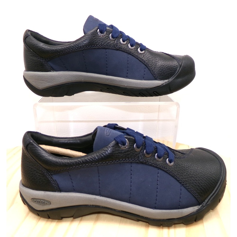 KEEN Presidio Oxford Naval Academy Dark Navy Leather Walking Shoes Women Sz 9